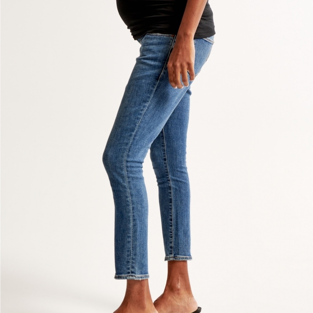 Abercrombie & Fitch maternity super skinny ankle Jean 26 - Picture 3 of 9